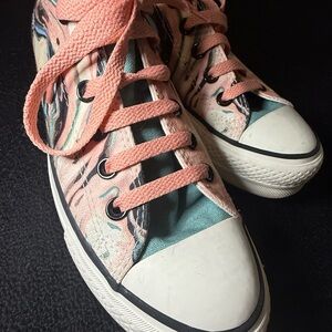 Converse Pink and Blue Canvas Sneakers